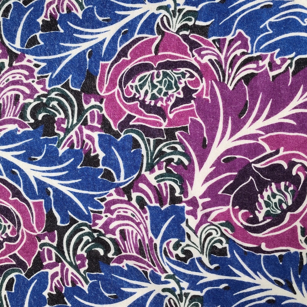 Talbots purple blue floral print long sleeve tee top S - Picture 5 of 6